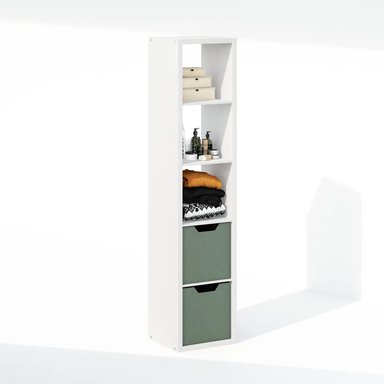 ESTANTE MODERNO 5 ESPACIOS 37 CM KENGO BLANCO RYR MUEBLES - 2