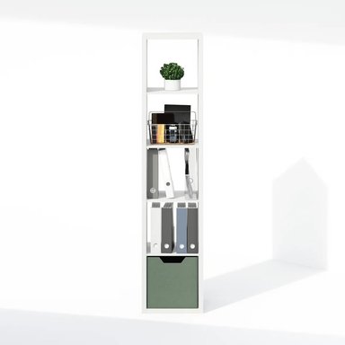ESTANTE MODERNO 5 ESPACIOS 37 CM KENGO BLANCO RYR MUEBLES - 4