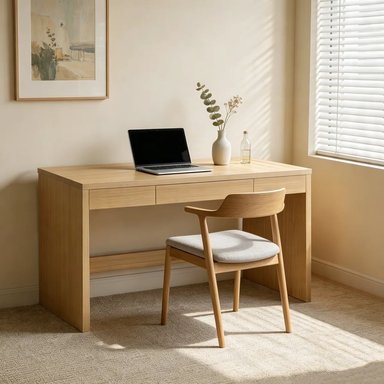 ESCRITORIO MODERNO PAZZA 3 CAJONES ROVERE RYR MUEBLES - 1
