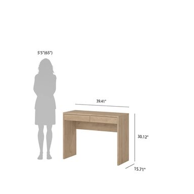 ESCRITORIO MODERNO ABBY 2 CAJONES ROVERE RYR MUEBLES - 4