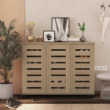 ZAPATERA MODERNA DELIA 3 PUERTAS ROVERE RYR MUEBLES - 1