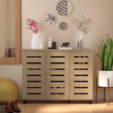 ZAPATERA MODERNA DELIA 3 PUERTAS ROVERE RYR MUEBLES - 3