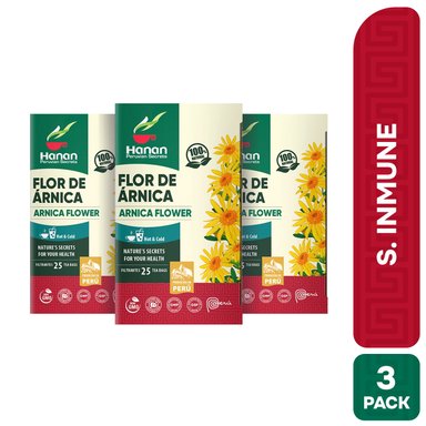 FILTRANTE FLOR DE ÁRNICA HANAN TRIPACK 25 UND