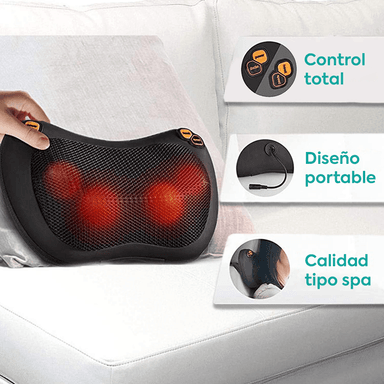 ALMOHADA MASAJEADORA SHIATSU CON CALOR RELAX ME - 4