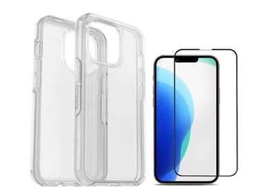 CASE IPHONE 14 PRO OTTERBOX SYMMETRY CLEAR + MICA VIDRIO - 1