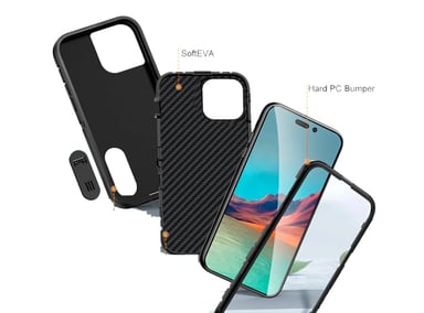 CASE IPHONE 15 PRO ADVENTURER DROP PLUS RESISTENTE NEGRO - 3