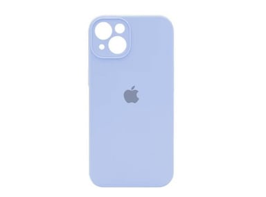 CASE IPHONE 14 SILICONA CON P/CÁMARA CELESTE BEBE + MICA DE VIDRIO COMPLETO - 2
