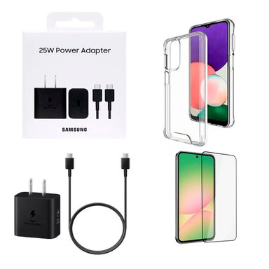 KIT PARA SAMSUNG A56 (CARGADOR 25W GAN + CASE Y FUNDA) - 1