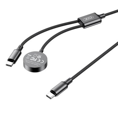 CARGADOR INALÁMBRICO XO CX030 PARA APPLE WATCH CON CABLE USB-C A C - NEGRO - 2