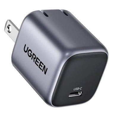 ADAPTADOR CARGADOR 20W MINI UGREEN CD318 USB-C GAN - GRIS - 2