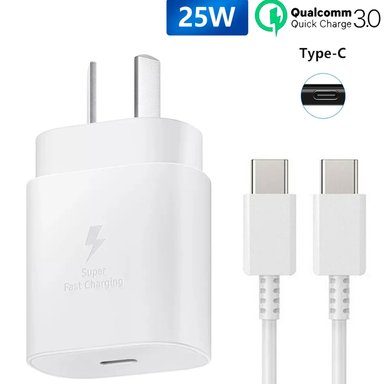 CARGADOR 25W CON CABLE TIPO C DE CARGA RAPIDA BLANCO - 2