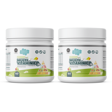 MULTIVITAMÍNICO B1 B2 B6 B9 B12 A D C Y E NIBRAY KIDS PACK 2 FRASCOS