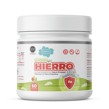 SUPLEMENTO HIERRO VITAMINA C Y PREBIÓTICOS PARA NIÑOS NIBRAY KIDS UNIDAD 60 GOMITAS
