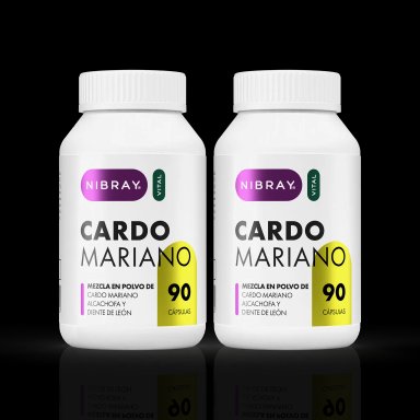 SUPLEMENTO NIBRAY CARDO MARIANO SILIMARINA ALCACHOFA Y DIENTE DE LEON PACK 2 FRASCOS