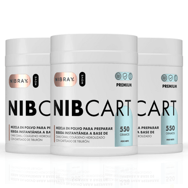 COLAGENO HIDROLIZADO NIBRAY CON CARTILAGO DE TIBURON 550 GR PACK 3X2