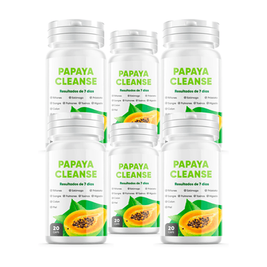 SUPLEMENTO CÁPSULAS BLANDAS PAPAYA CLEANSE PACK 6 FRASCOS NATURAL