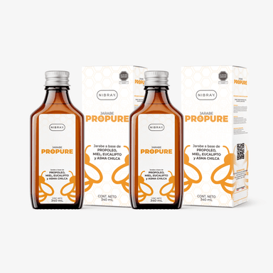 PROPÓLEO NIBRAY 340ML MIEL EUCALIPTO Y ASMACHILCA PROPURE PACK 2 FRASCOS