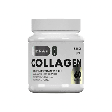 COLÁGENO CON RESVERATROL BIOTINA ZINC VITAMINA C GUMMIES ADULT NIBRAY FRASCO 60 GOMITAS PACK X2 - 2