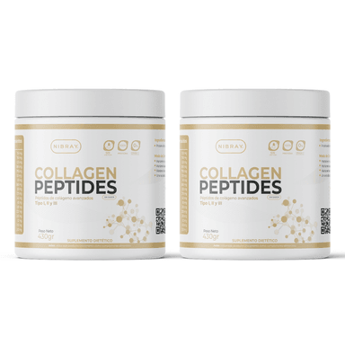 COLLAGEN PEPTIDES UNFLAVORED NIBRAY 43 SERVINGS PACK 2 POTES