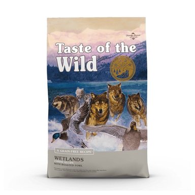 COMIDA HÚMEDA PERROS ADULTOS TASTE OF THE WILD SABOR PATO WETLANDS CODORNIZ, Y PAVO 12.2 KG