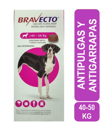 ANTIPULGAS PERRO BRAVECTO 400 MG TABLETA 40 - 56 KG