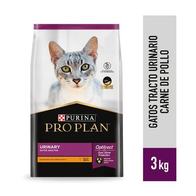 COMIDA SECA GATOS ADULTOS PRO PLAN SABOR CORDERO SACO URINARY TRATAMIENTO URINARIO 3 KG