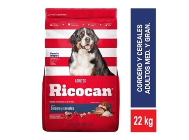 RICOCAN ADULTOS CORDEROS RAZAS MEDIANAS Y GRANDES 22 KG