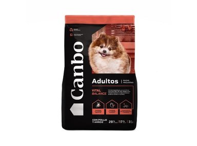 COMIDA SECA PERROS ADULTOS CANBO BALANCE RAZA PEQUEÑA SABOR POLLO POLLO Y ARROZ 3 KG