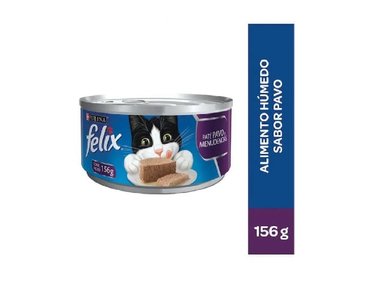 FELIX ADULTOS LATA PATÉ PAVO Y MENUDENCIAS 156 GR