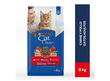 CAT CHOW ADULTO SABOR CARNE Y POLLO 8 KG