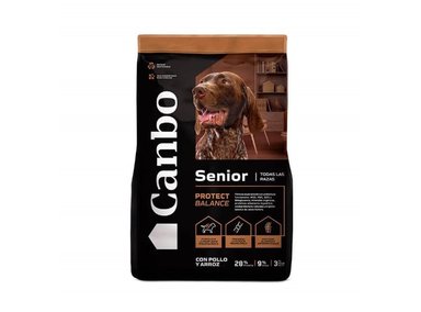 COMIDA SECA PERROS SENIOR CANBO BALANCE RAZA MEDIANA SABOR POLLO Y ARROZ 15 KG