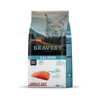 BRAVERY SALMÓN PARA GATOS ADULTOS 7 KG