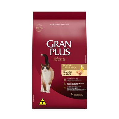 GRAN PLUS GATOS SENIOR CASTRADOS POLLO Y SALMON 10 KG