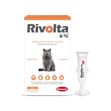 RIVOLTA 6% ANTIPULGAS Y ANTIPARASITARIOS GATOS 2.6 - 7.5 KG