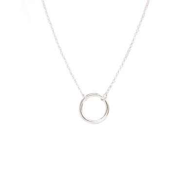COLLAR CIRCULO KARMA PLATA
