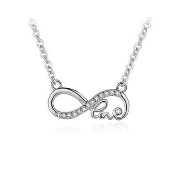 COLLAR CLEO JOYAS & ACCESORIOS INFINITY LOVE PLATA
