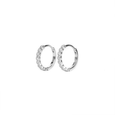 ARETE ARGOLLA 13MM CIRCONES PLATA MUJER - 1