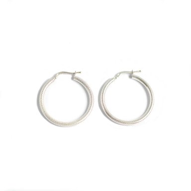 ARETE CLEO JOYAS & ACCESORIOS PLATA ARGOLLA 27MM MUJER