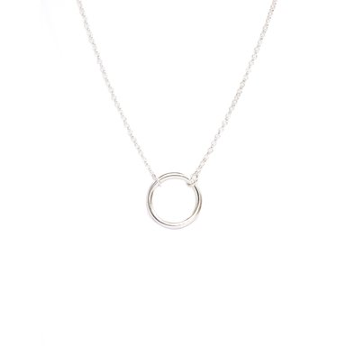 COLLAR CIRCULO KARMA PLATA