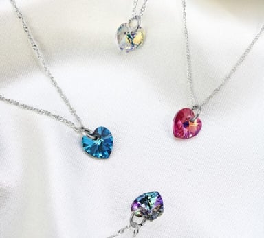 COLLAR CLEO JOYAS & ACCESORIOS GEMA SWAROVSKI PLATA - 2