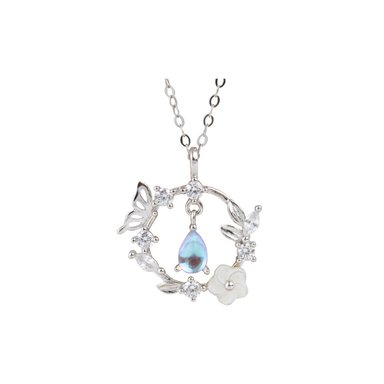 COLLAR CLEO JOYAS & ACCESORIOS GOTA ROCÍO PLATEADO PLATA