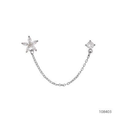 PIERCING CLEO JOYAS & ACCESORIOS DOBLE FLOR LUZ