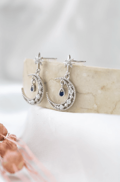 ARETE CLEO JOYAS & ACCESORIOS LUNA SILVY PLATEADO PLATA