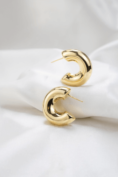 ARGOLLA CLEO JOYAS & ACCESORIOS HOOP CHUNKY DORADO