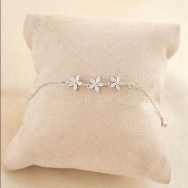 PULSERA CLEO JOYAS & ACCESORIOS THREE ESTRELLAS PLATEADO PLATA