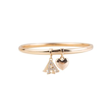 PUÑERA INICIAL A CORAZÓN ROSE