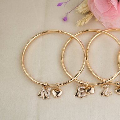 PUÑERA INICIAL N CORAZÓN ROSE