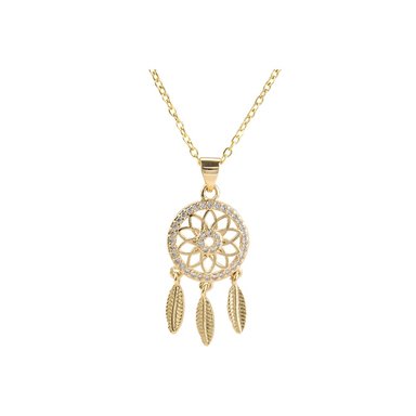 COLLAR ATRAPASUEÑOS GRANDE DORADO