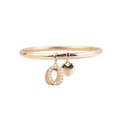 PUÑERA INICIAL O CORAZÓN ROSE