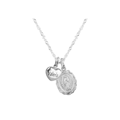 COLLAR VIRGEN DE GUADALUPE GRABADO PLATA - 1